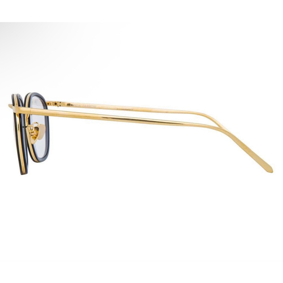 Unisex Linda Farrow Optical Glasses Black/Gold One Size LFL562 optical - Picture 4 of 14